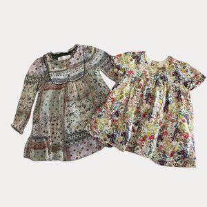 Zara Baby Girl Dress Bundle 6–12M Floral Charming Boho Cottagecore Cotton